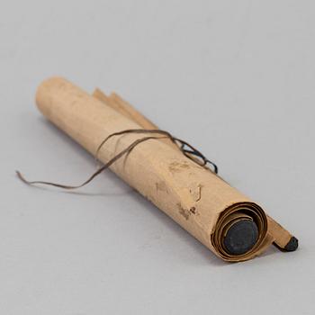 A hanging scroll, ink on paper, Qing dynasty.