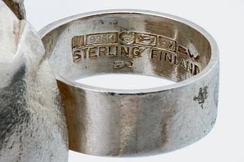 LAPPONIA ring silver"Ikaros" design Björn Weckström, Finland 1971.