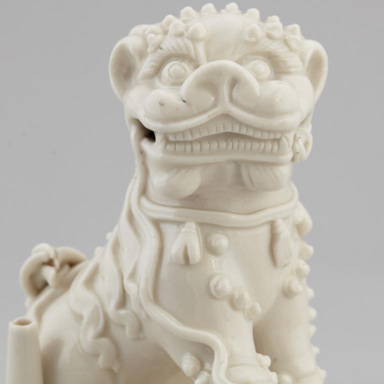 A blanc de chine joss stick holder, Qing dynasty, 18th century.