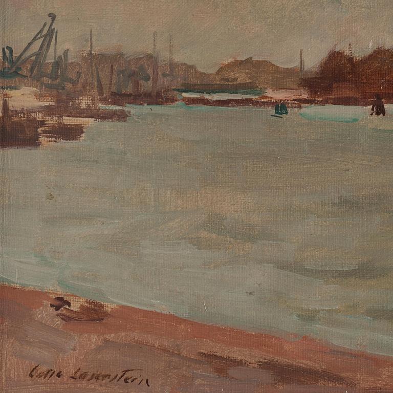 Lotte Laserstein, Vy mot Kastellholmen och Södermalm från Strandvägen, Stockholm.