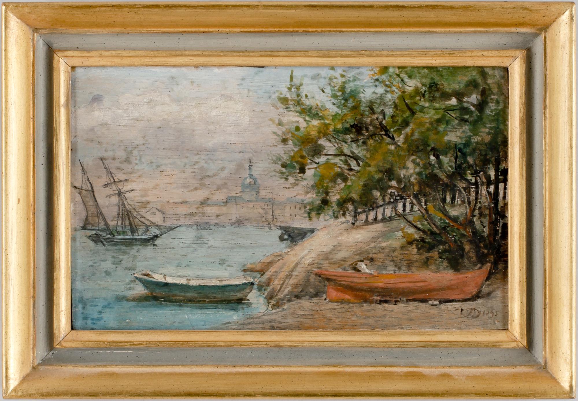 FRITZ VON DARDEL, olja på pannå. Monogramsign o dat 1895.