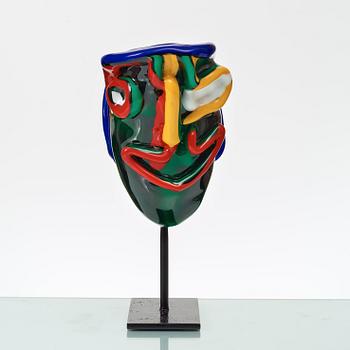 BENGT LINDSTRÖM, skulptur, "Janus", Berengo, Murano, Italien, 1980-tal, prototyp.