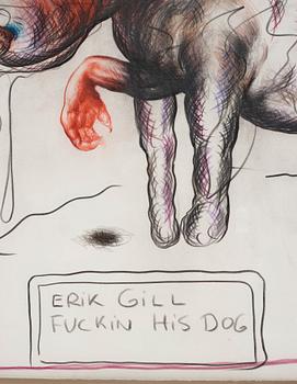Bjarne Melgaard, 'Erik Gill Fuckin his Dog'.