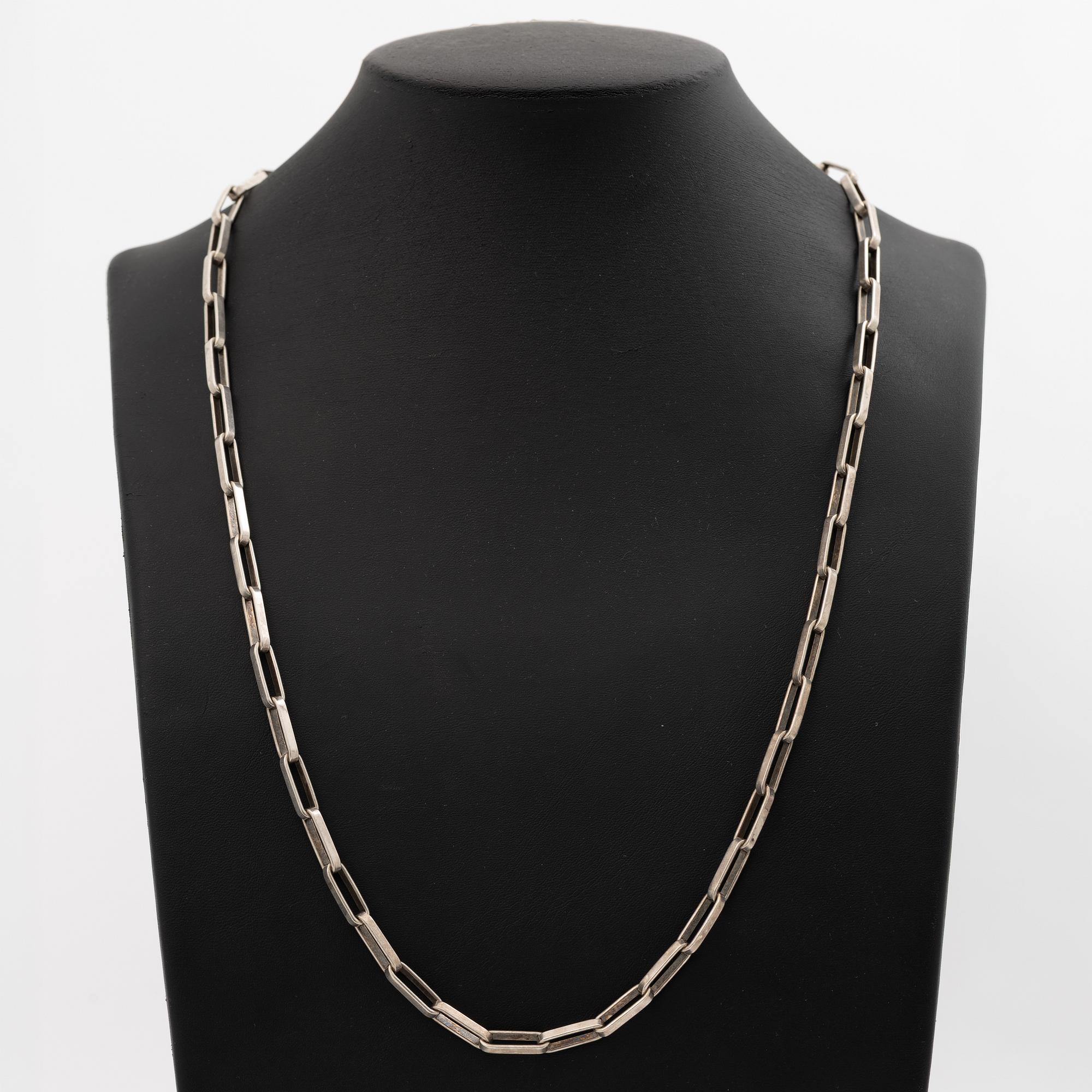 Karl-Ingemar Johansson, collier och armband, silver,
