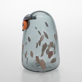 Oiva Toikka, glasfågel, "Long-eared owl", signerad O. Toikka Iittala.