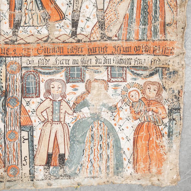 A south swedish folk art painting, early 19th Century.