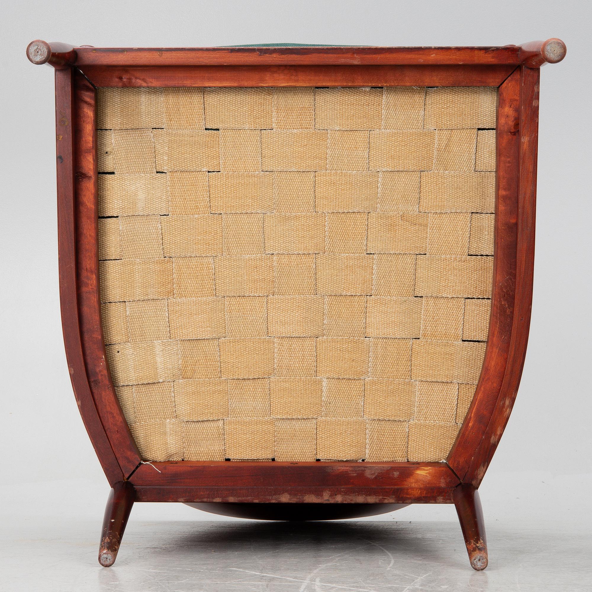 Kerstin Hörlin-Holmquist, a pair 'Skrindan' of easy chairs, OPE Möbel, second half of the 20th century.