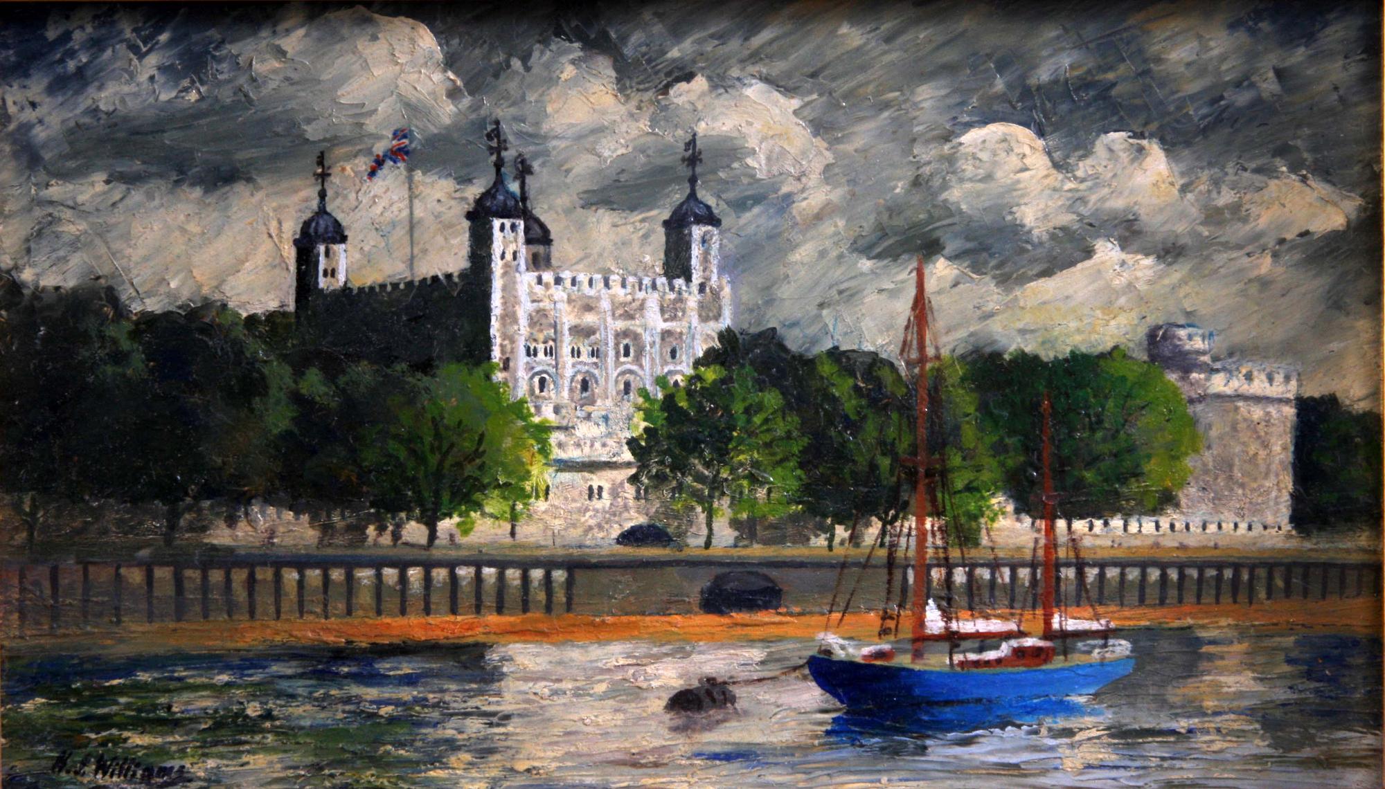 OKÄND KONSTNÄR, olja på pannå, sign Williams.