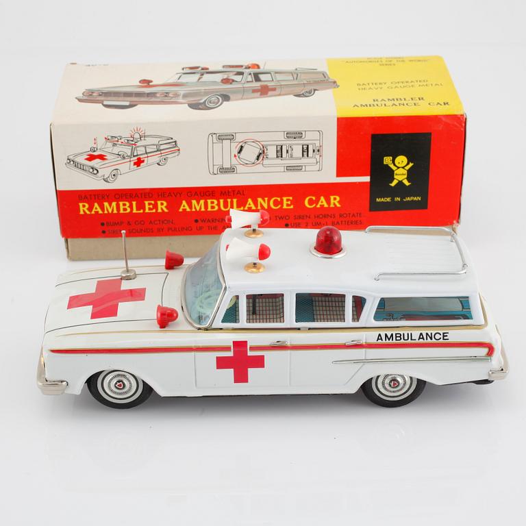 A toy ambulance from Bandai in Japan, second half of the 20th century.