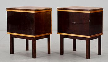 SÄNGBORD, ett par, art deco, 1920/30-tal.