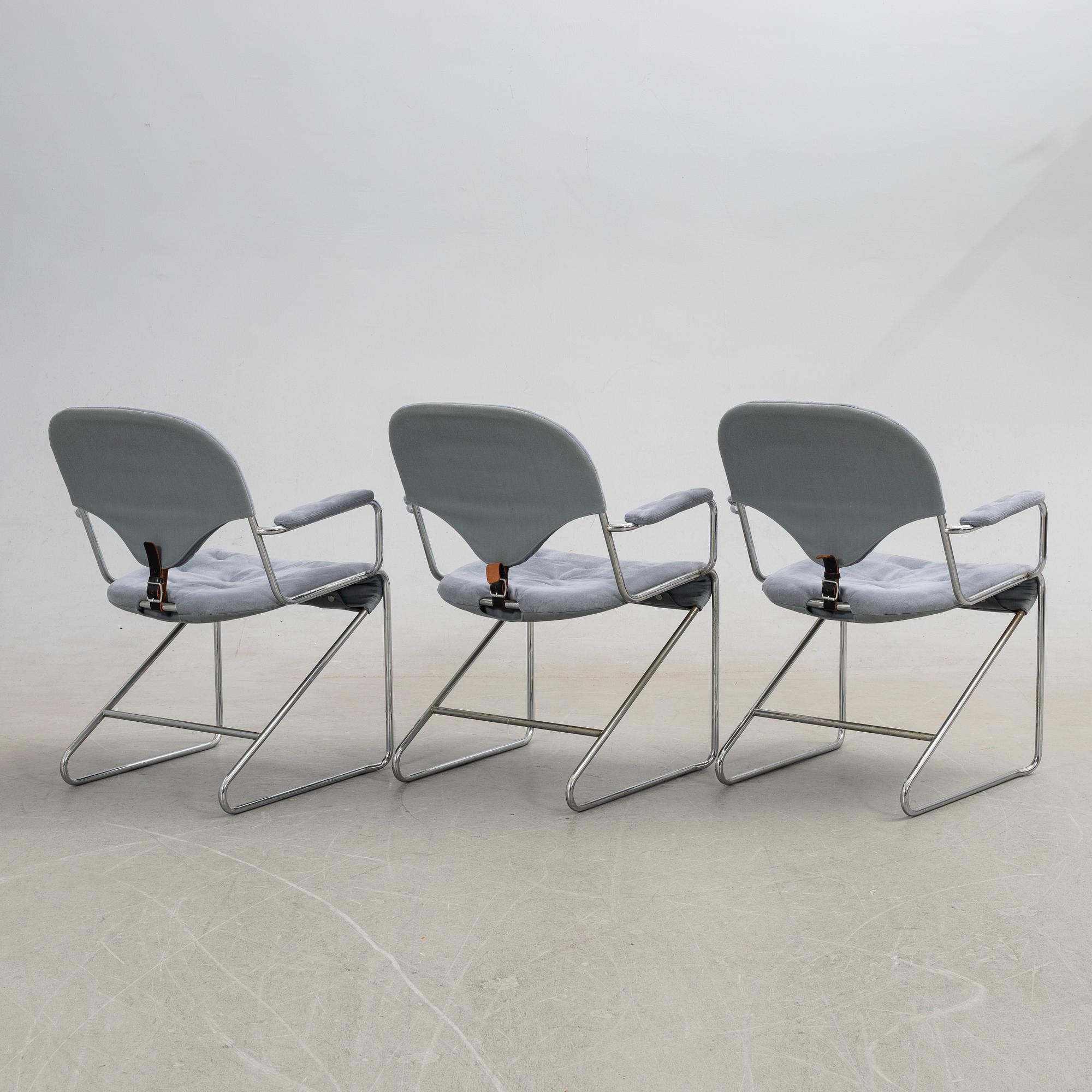 Sam Larsson, Armchairs, three pieces, "Sam", Dux, 1980s.