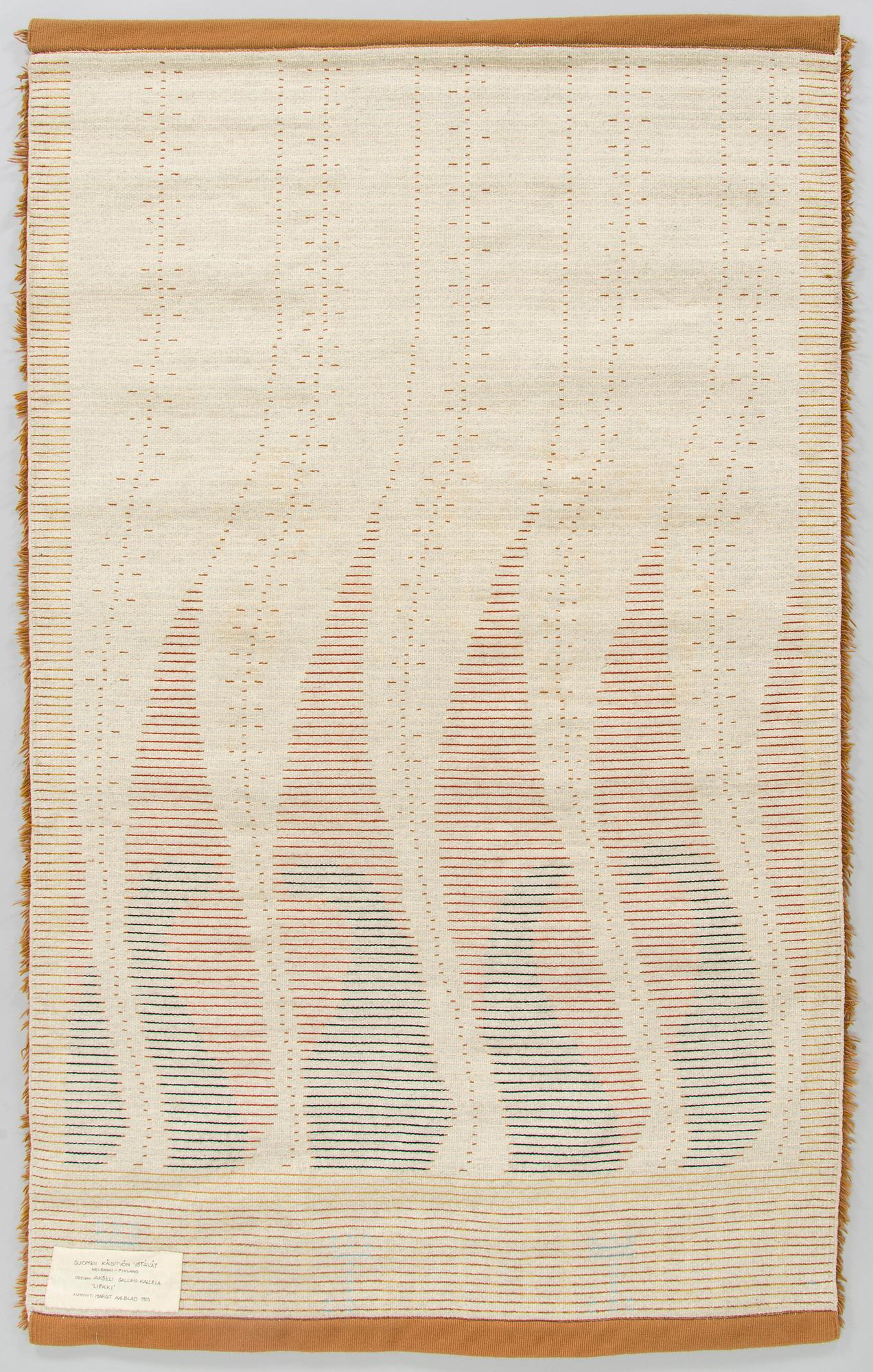 Akseli Gallen-Kallela, ryarug for Friends of Finnish Handicraft. Circa 195 x 120 cm.