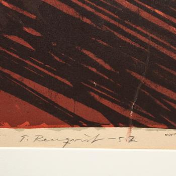 TORSTEN RENQVIST, färglitografi, sign.