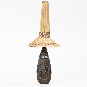 Marian Zawadzki, Table lamp, earthenware, Tilgmans Keramik, second half of the 20th century.