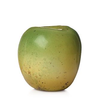 54. Hans Hedberg, a faience sculpture of a green apple, Biot, France.