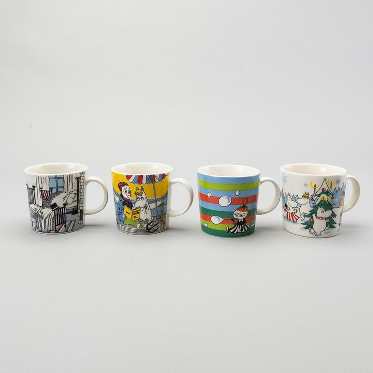 A SET OF 14 MOOMIN MUGS. Moomin-Characters, Arabia, Finland.