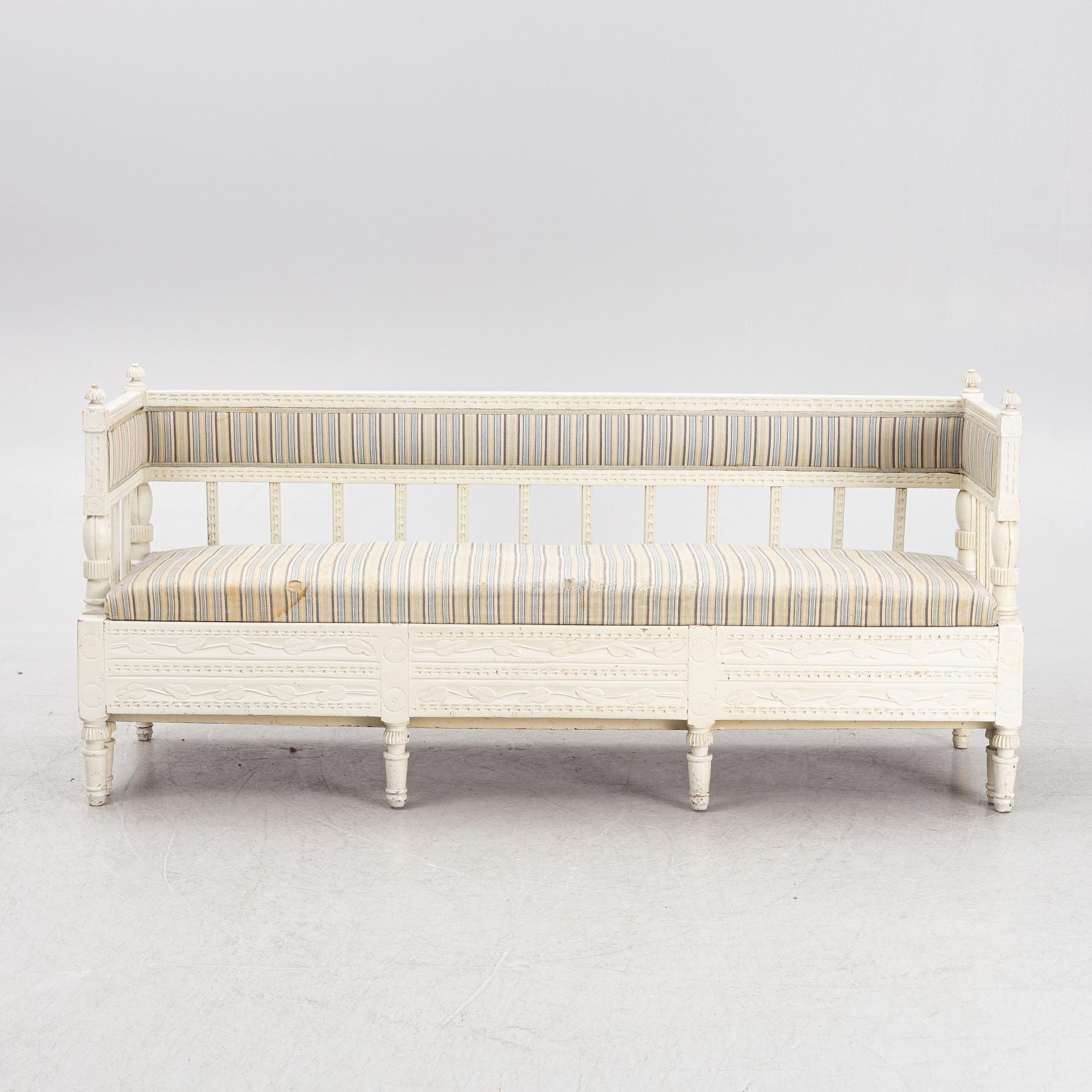 A Gustaivan sofa, early 19th century.