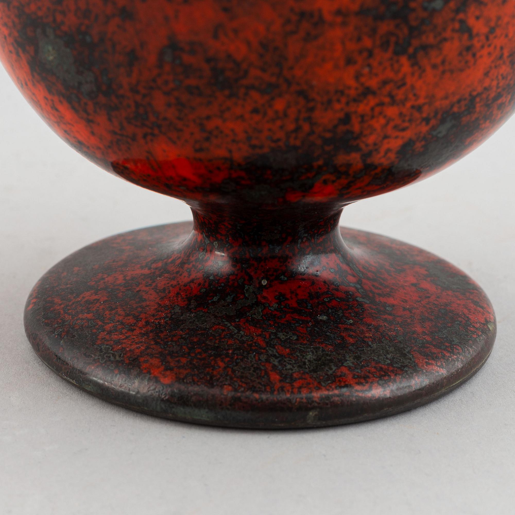 Hans Hedberg, a faience footed bowl, Biot, France.