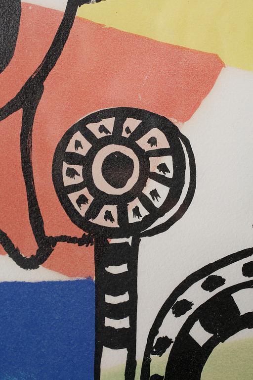 FERNAND LÉGER, litograph in colour, signed in the print and numbered 82/180.