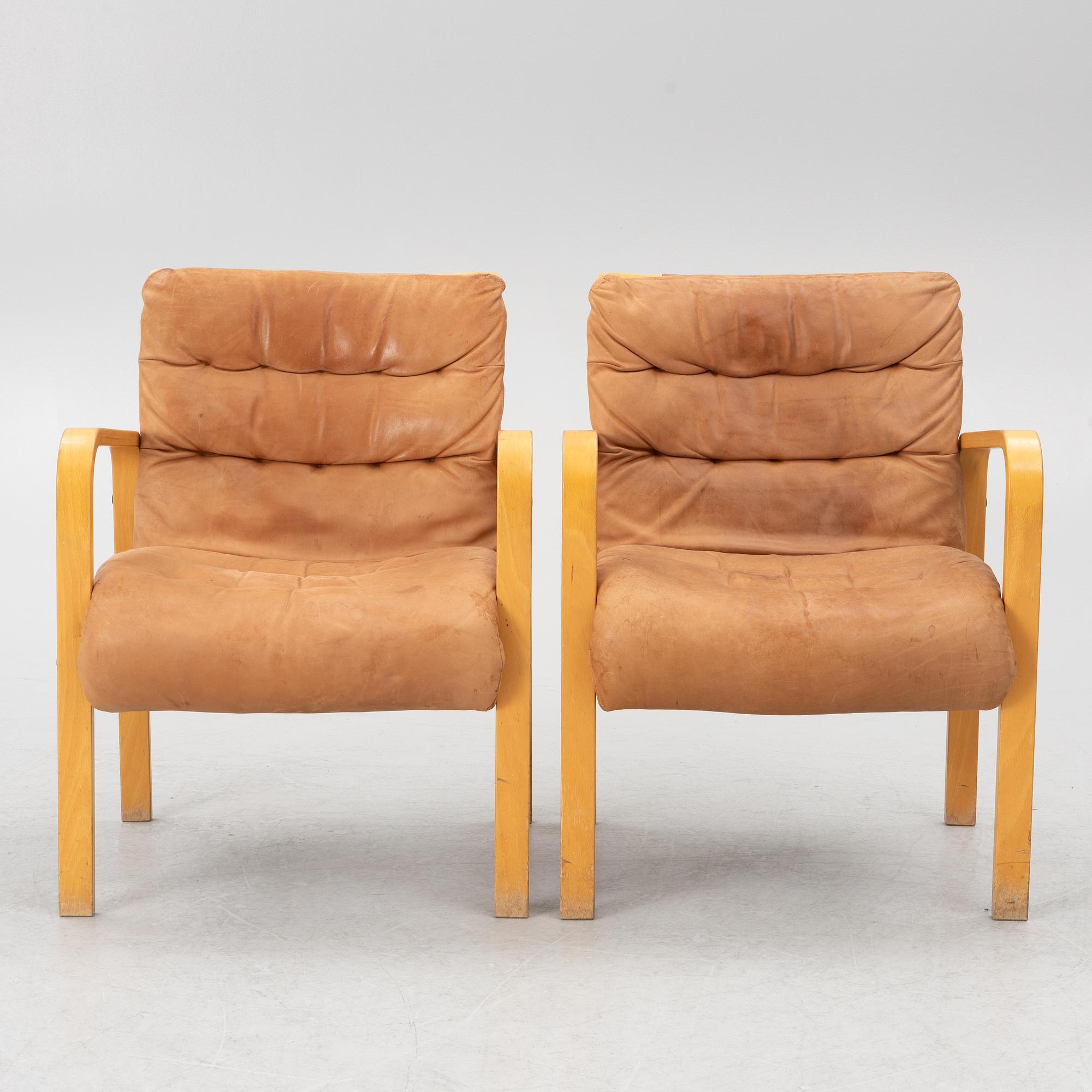 Armchairs, a pair, Duxiana "Cosmos", Ruud Ekstrand for DUX.