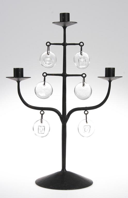 KANDELABER, järn och glas, Erik Höglund.