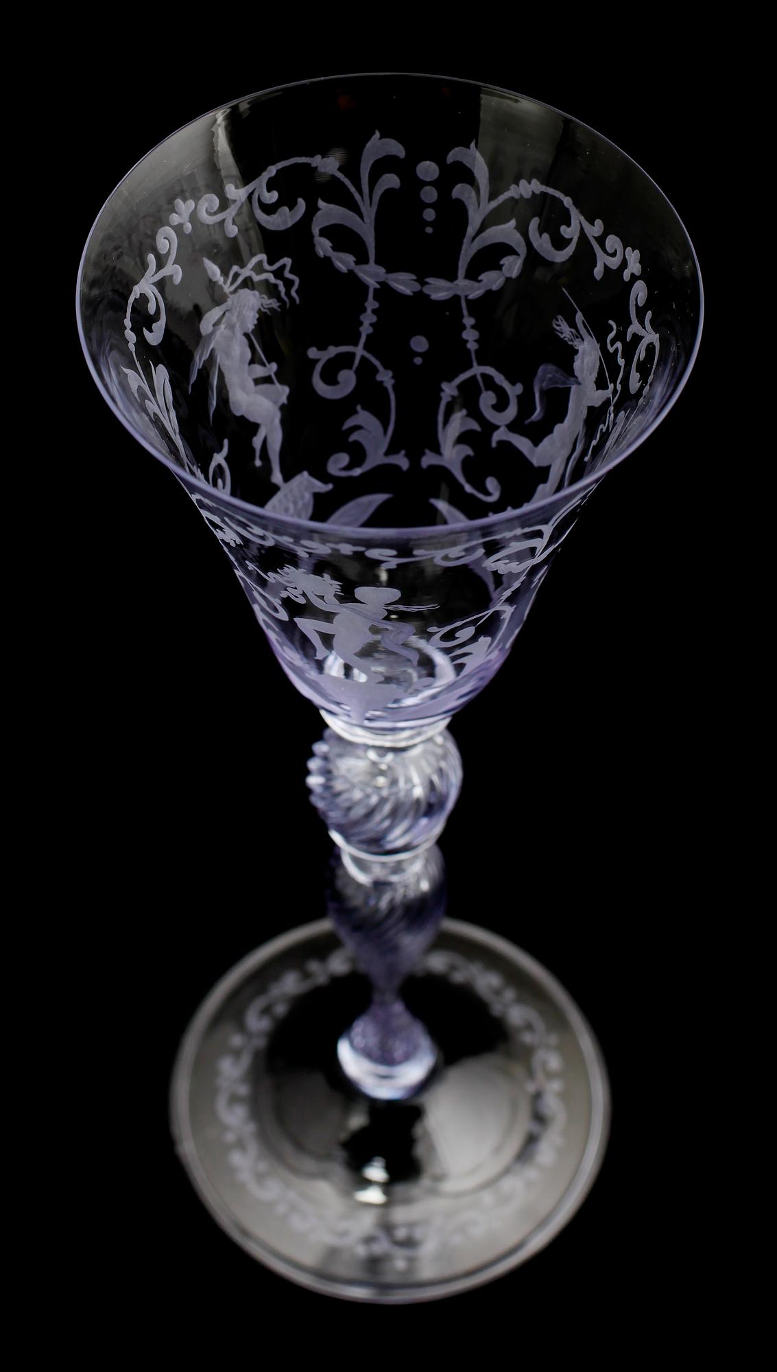 POKAL, glas, Murano, 1900-tal.