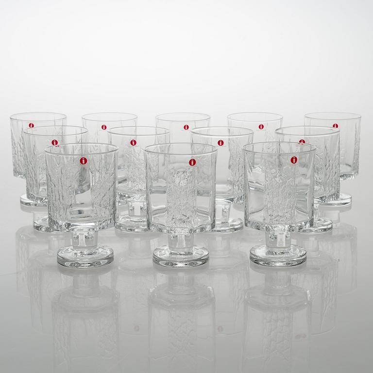 TIMO SARPANEVA,  set of 12 'Kalinka' 2106 drinking glasses for Iittala.