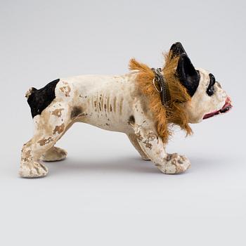 A papier mache french bulldog, France, ca 1900.