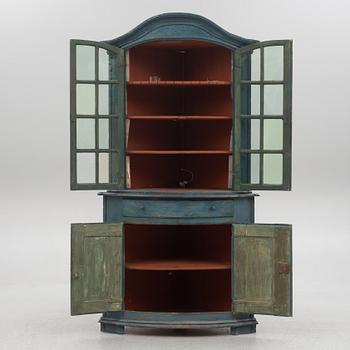 A Rococo corner cabinet, Sweden, second half of the 18th century.