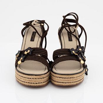 Louis Vuitton, a pair of platform sandals, italian 36 1/2.