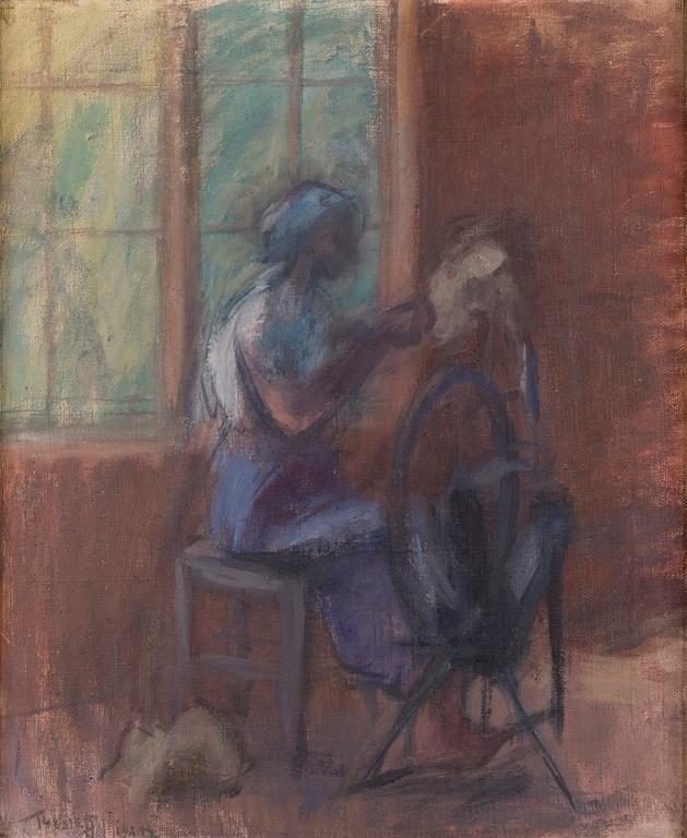 Ellen Thesleff, SPINNING WOMAN.