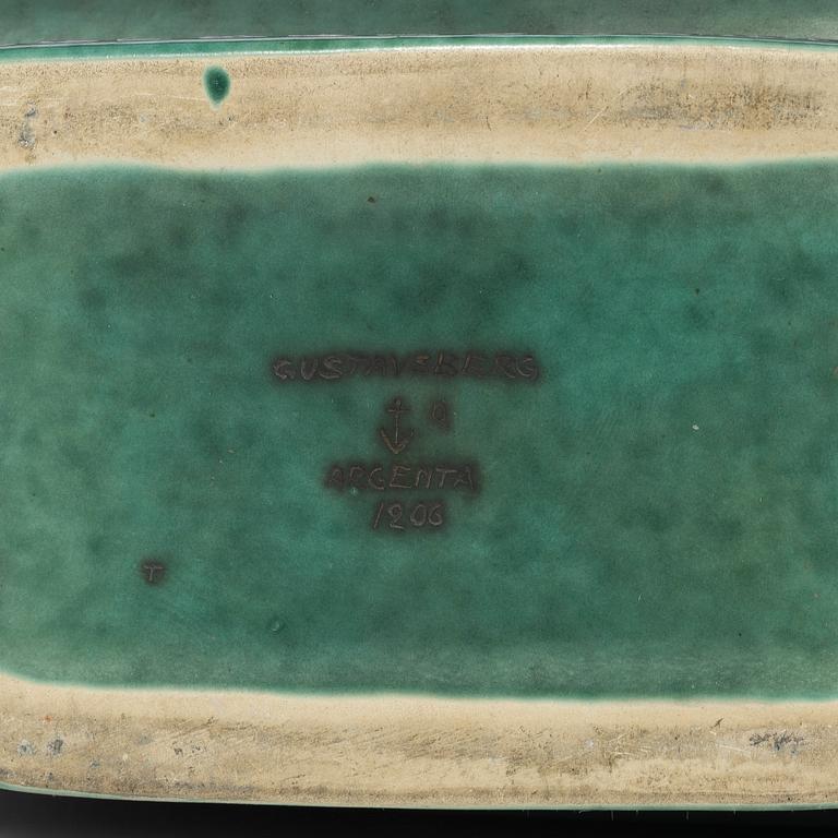 Wilhelm Kåge, lockurna, stengods, "Argenta", Gustavsberg, 1947.