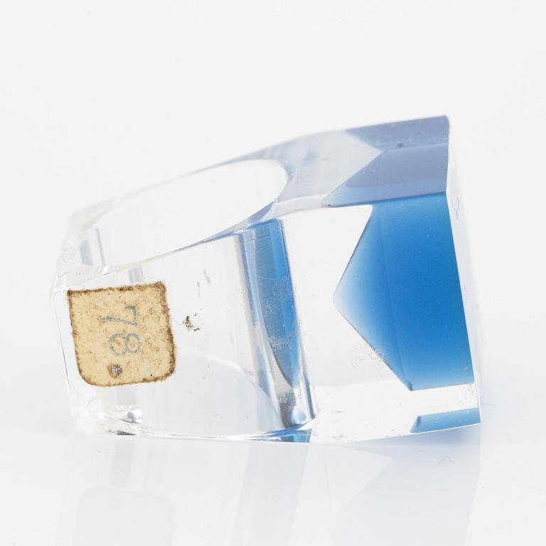 Siv Lagerström, three rings and cufflinks, acrylic plastic, 1970s.