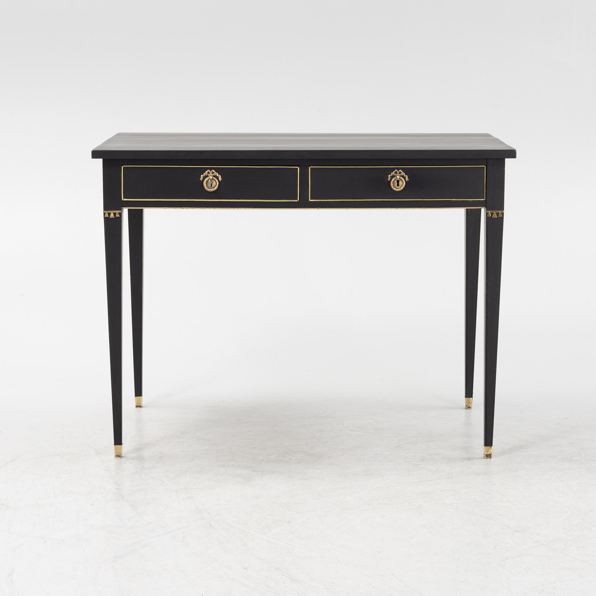 A Gustavian style desk, around 1900.