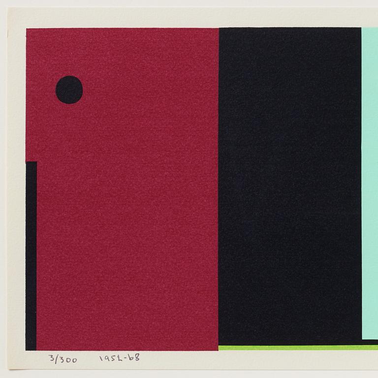 Olle Baertling, silkscreen in colours, 1952-68, signed 3/300.