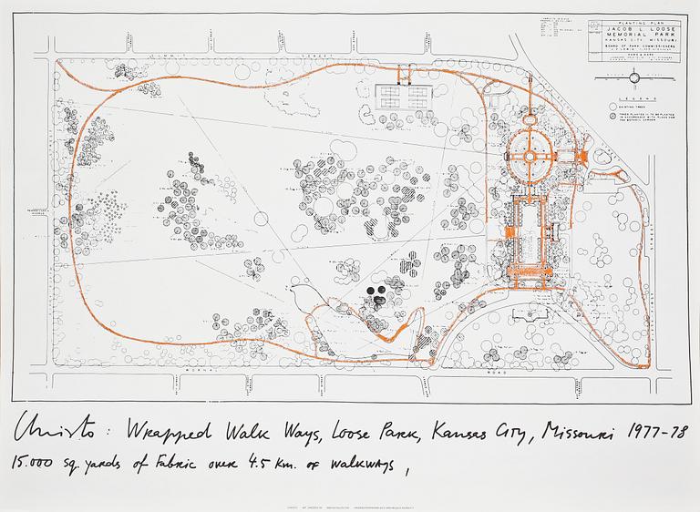 JAVACHEFF CHRISTO, "Wrapped Walk Ways", färgoffset, 2 st, sign o numr 84/200.