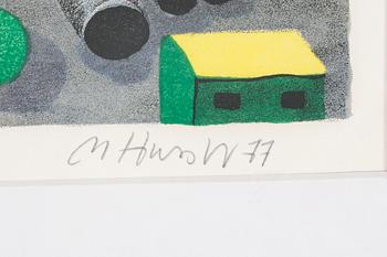 MONA HUSS WALLIN, färglitografi, signerad, numrerad 438/460 och daterad -77.
