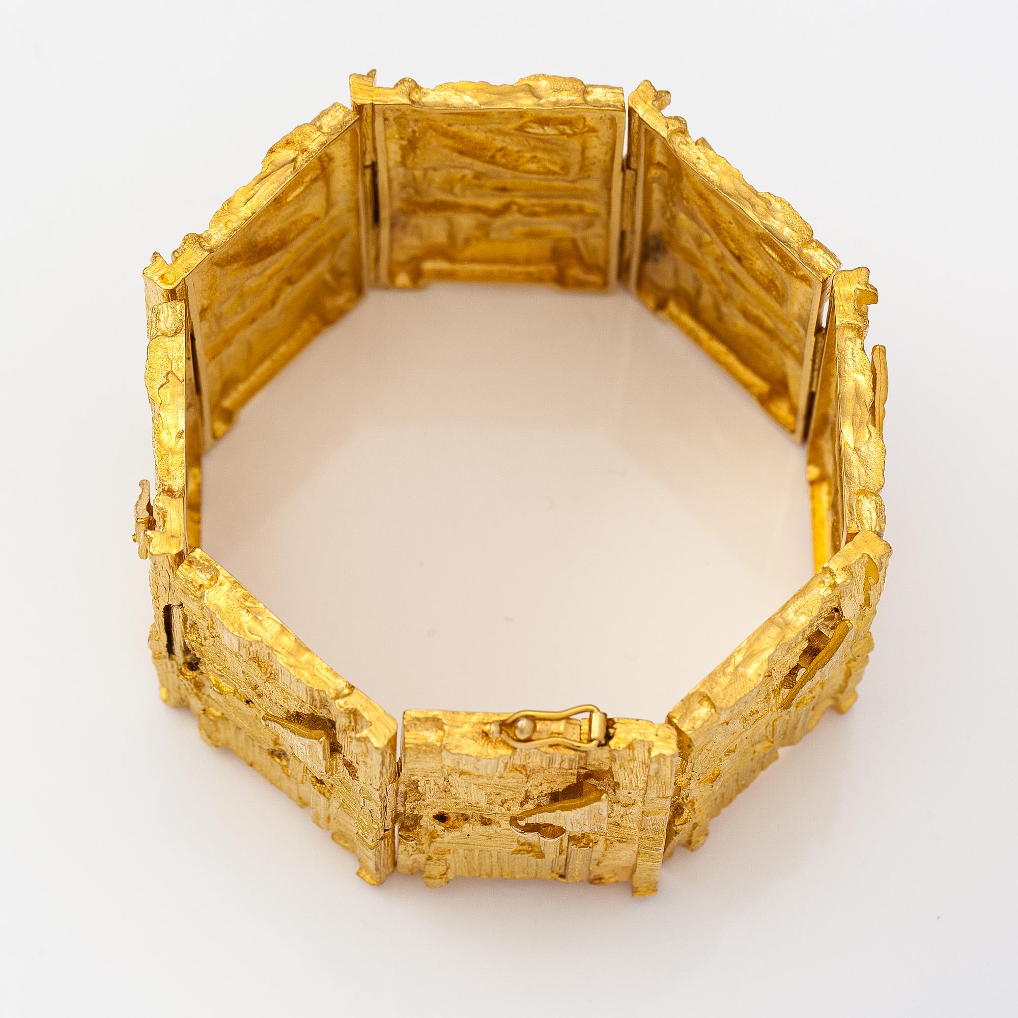 Björn Weckström, An 18K gold bracelet "Opus 381". Lapponia 1969.