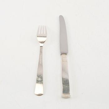 Jacob Ängman, bestick 88 delar, silver, "Rosenholm", GAB, Eskilstuna, 1950/70-tal.