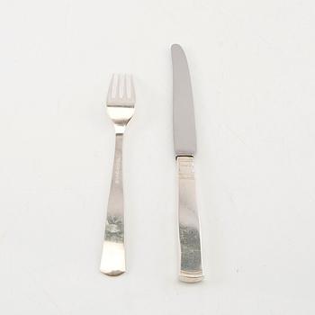 Jacob Ängman, 88-piece cutlery set, silver, "Rosenholm", GAB, Eskilstuna, 1950s/70s.