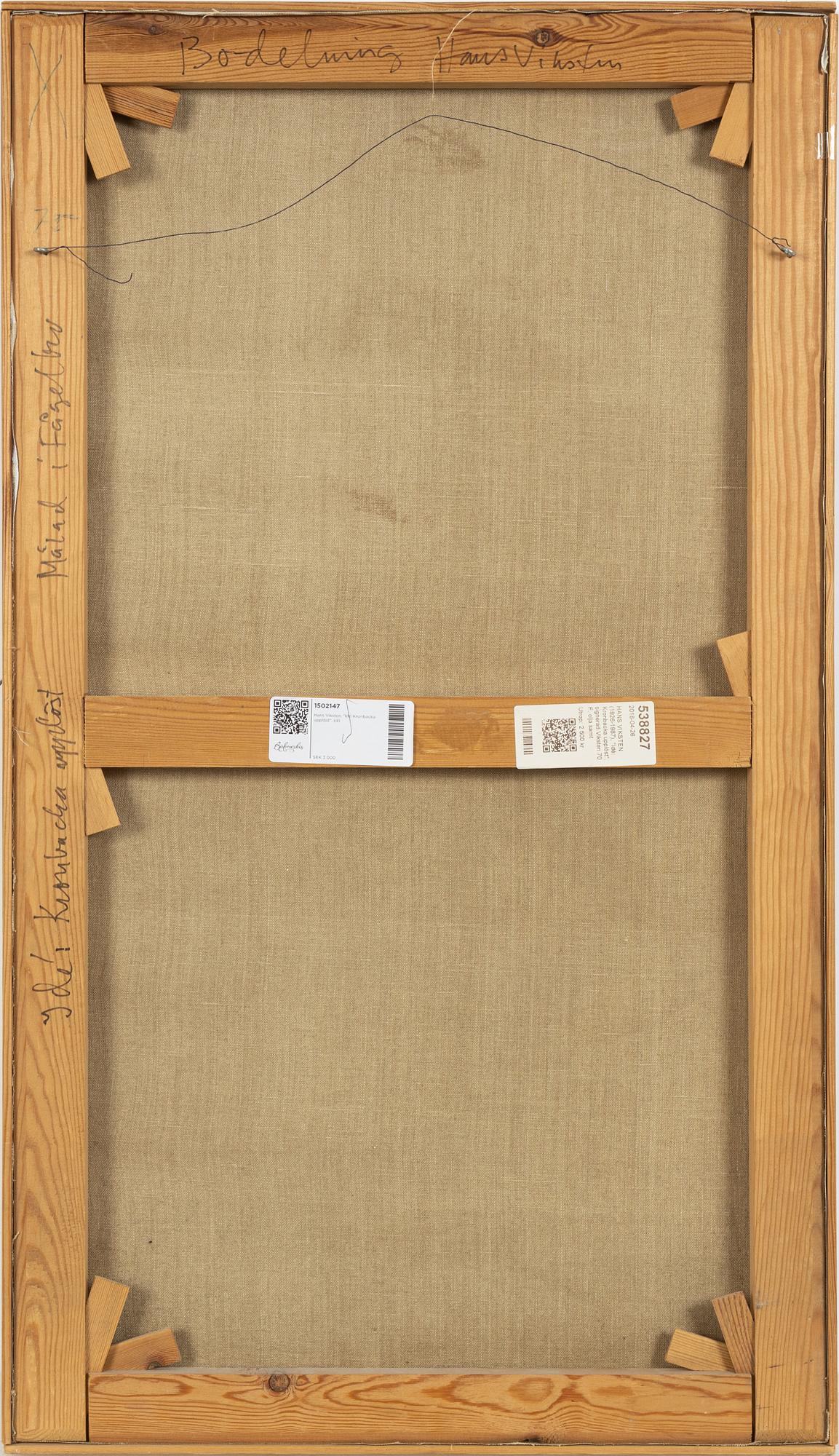 Hans Viksten, "Idé Kronbacka upplöst"(Bodelning).