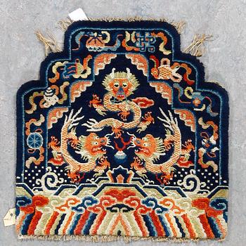 A semi-antique Chinese so called Throne Rug.