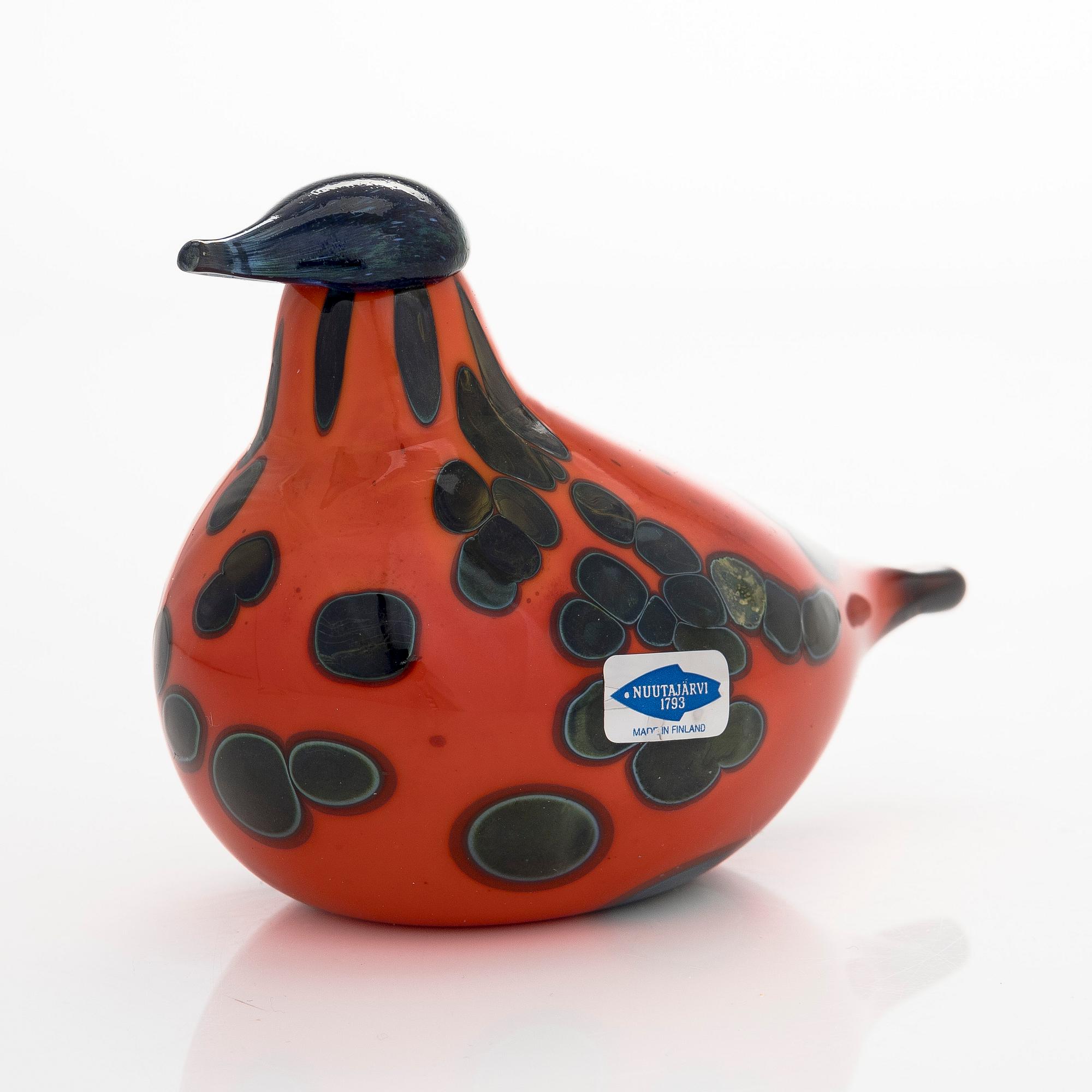 Oiva Toikka, a glass "Firebird", signed O. Toikka Nuutajärvi.