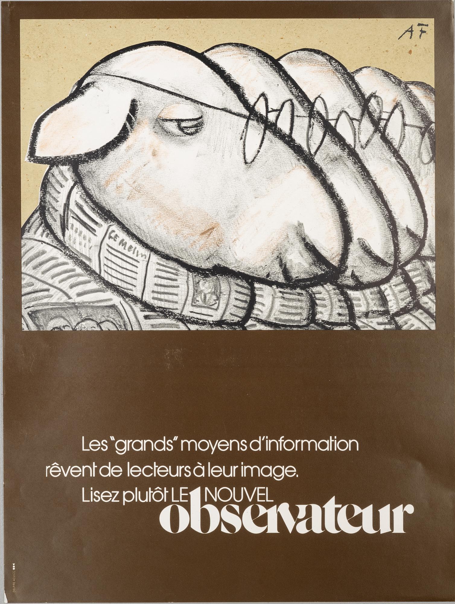 André François, a poster, "Observateur".