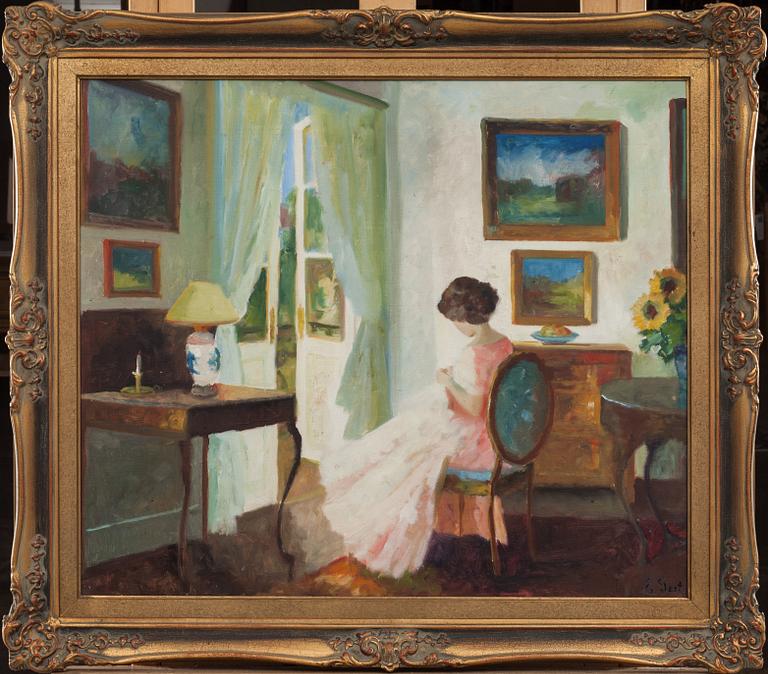 EDIT GERT, olja på du, signerad.