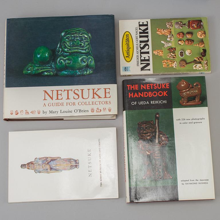 A set of five books about Netsuke, and a catalog.