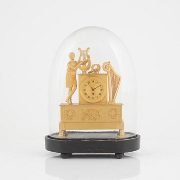 An Empire table clock, early 19th century.