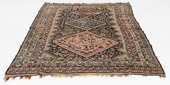 Matta, Shiraz Kashkai, antik, ca 284 x 171 cm.