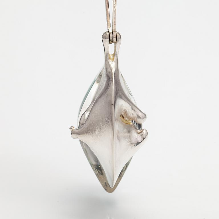 Björn Weckström, "Kilimandjaro", a sterling silver and acrylic necklace . Lapponia 1974.