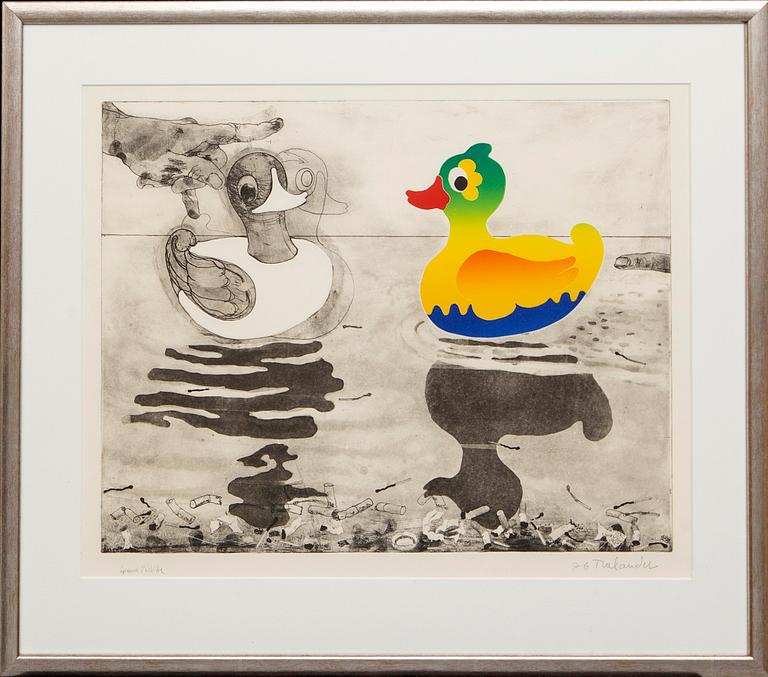 PG Thelander, lithograph in colours, signed and Èpreuve D'artiste.